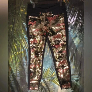 Sequin Camo Jeans